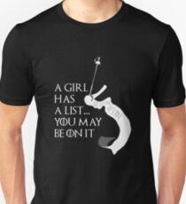 Camiseta unisex Una niña tiene una lista