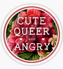 Süß, Queer und Angry Sticker