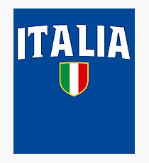 Italia Flag Emblem Photographic Print