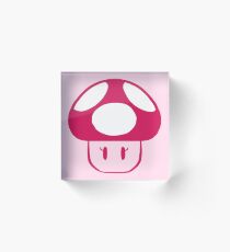peach mushroom Acrylic Block