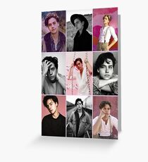 Cole sprouse rosa ästhetische Collage Grußkarte