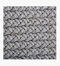 Hip grey sweater texture chunky knit Photographic Print