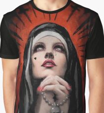 Forsaken Praying Nun Graphic T-Shirt