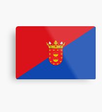 Lanzarote Flag, Canary Islands Metal Print