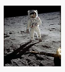 Vintage Iconic Mann auf dem Mond Apollo 11 Fotodruck