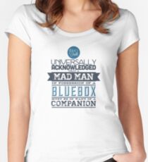 A Mad Man in Possession of a Blue Box Women's Fitted Scoop T-Shirt
