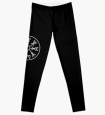 Viking Compass Vegsivir Compass - Vikings Axe Fenrir Norse Nordic Barbarian Leggings