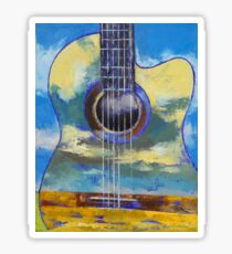 Guitar and Clouds Sticker