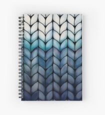 Chunky Ocean Blue Knit Spiral Notebook