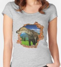 Dinosaure t-shirt Women's Fitted Scoop T-Shirt