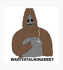 smoking yeti Photographic Print