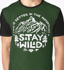 Stay Wild white Graphic T-Shirt