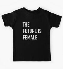 Camiseta para niños EL FUTURO ES HEMBRA negrita