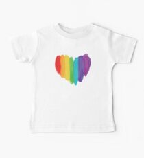 LGBTQ Watercolor Love Heart Baby T-Shirt