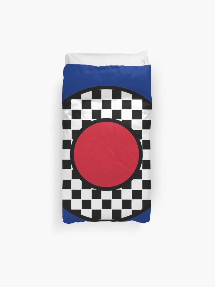 Mod Target Chequered Duvet Cover By Scooterstreet Redbubble