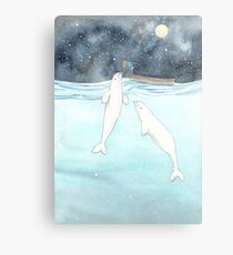 Beluga love Canvas Print