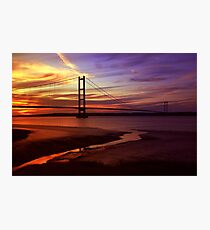 Lámina fotográfica Puente de Humber al atardecer