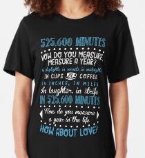How Do You Measure A Year In Life? Slim Fit T-Shirt