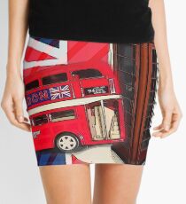 Union Jack London Bus Vintage rote Telefonzelle Minirock