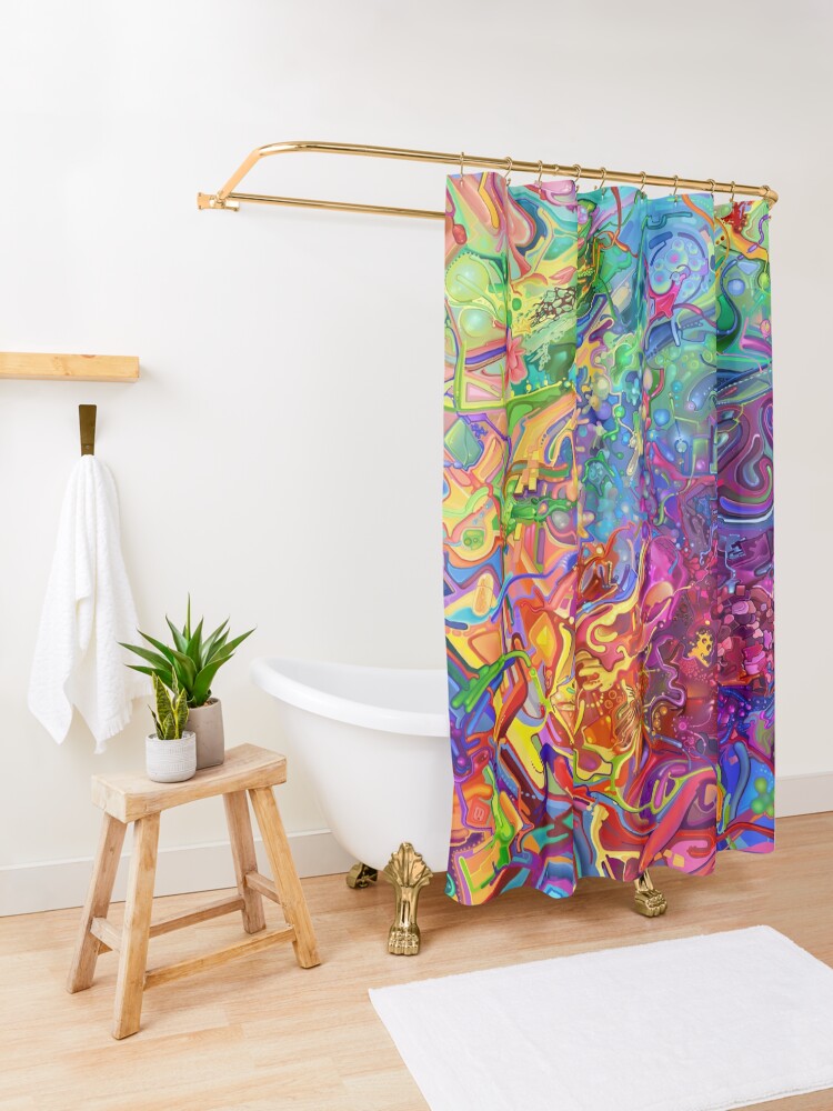 Alternate view of This Page Intentionally Left Blank - Digital Art & Painting Shower Curtain