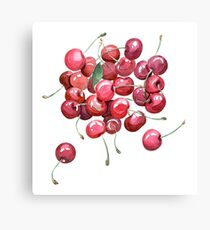watercolor cherries Canvas Print