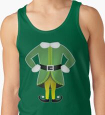cute cartoon christmas santa's helper elf costume Tank Top