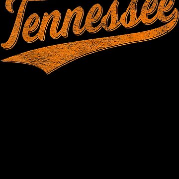 Tennessee Baseball Sports Script Cursive Flag Swoosh Unisex T-Shirt