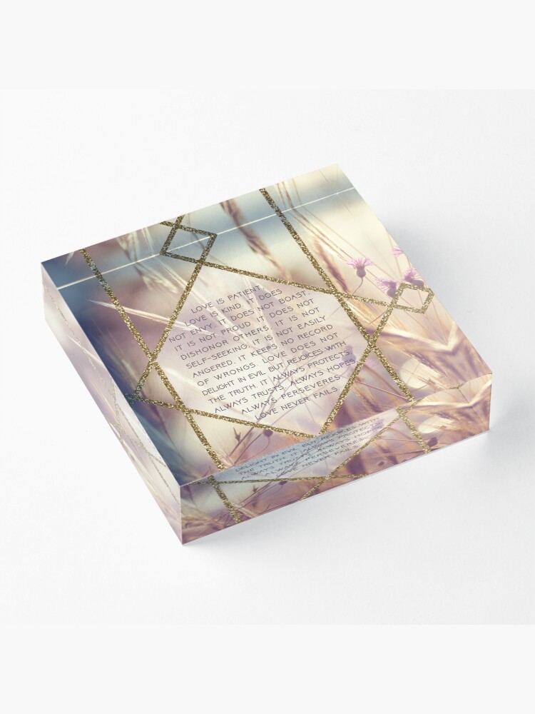Alternate view of Love is Kind Acrylic Block