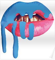 Kylie Jenner Lip Kits Lippen Blaue Kosmetik Poster