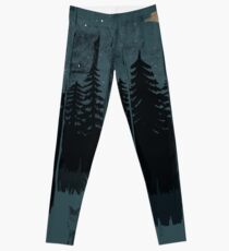 A Fox in the Wild Night Leggings