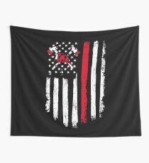 Tela decorativa Regalo del bombero - Bombero angustiado de la bandera americana