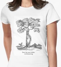 Bent, but never broken. Scoliosis awareness Women's Fitted T-Shirt