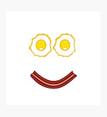 Bacon And Eggs Happy Face Photographic Print