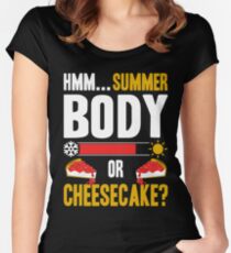 Sommer Körper oder Käsekuchen? Tailliertes Rundhals-Shirt