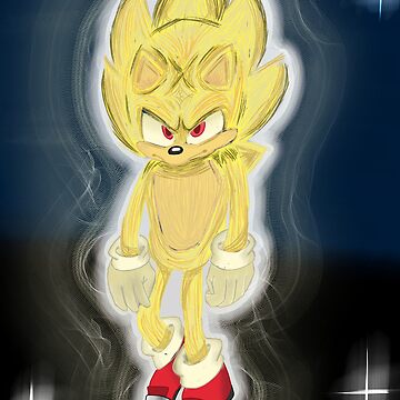 Super Sonic from the Sonic The Hedgehog 2 Movie Digital Print Spiral  Notebook for Sale by AniMagnusYT