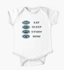 Eat Sleep Study Row One Piece - Short Sleeve