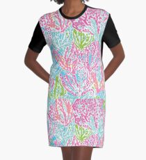 Lilly Inspired Print Graphic T-Shirt Dress