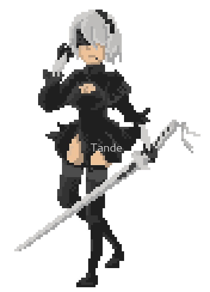 Pixel Nier 2b By Tande Redbubble