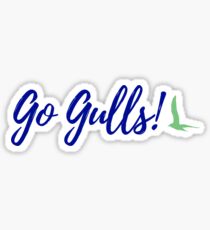 Endicott College Go Gulls! - Navy Sticker