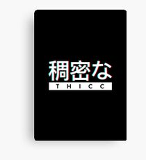 Ästhetisches japanisches "THICC" -Logo Leinwanddruck