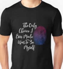Be Myself - Bisexual Pride Gifts Slim Fit T-Shirt