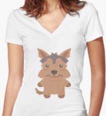 Yorkshire Terrier Women's Fitted V-Neck T-Shirt