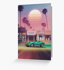 Synthwave Sunset Drive Carte de vœux