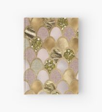 Rose gold mermaid scales Hardcover Journal