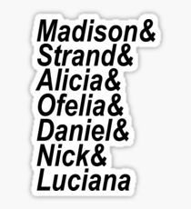 FearTWD Character names Sticker