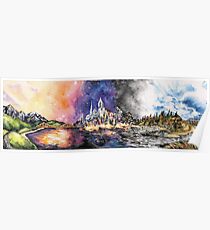 Lucid Cartography Watercolour Painting (Cityscape) Poster