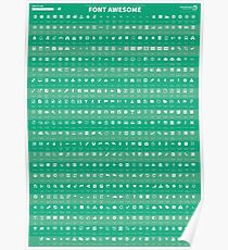 Font Awesome Cheatsheet (v4.2.0) Poster