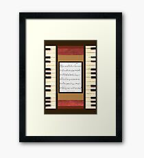 Piano keys with sheet music by Kristie Hubler Framed Print