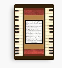 Piano keys with sheet music by Kristie Hubler Canvas Print