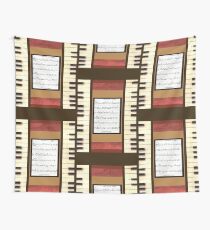 Piano keys with sheet music by Kristie Hubler Wall Tapestry